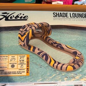 Hobie Shade Lounge Inflatable Float - Yellow & Gray Swirl
